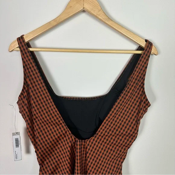 Everlane Nyle Gingham One Piece Swim Suit - Picture 6 of 11